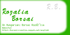 rozalia borsai business card